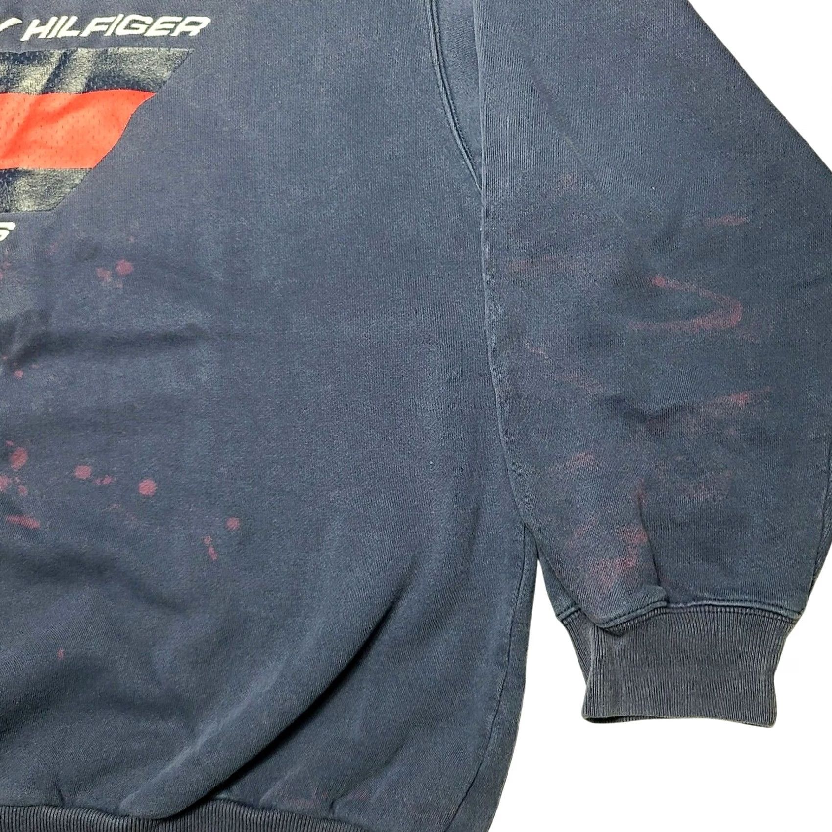Tommy Hilfiger VINTAGE Tommy Hilfiger Athletics Sweatshirt Mens Large Distressed Blue Sweatshirt Pullover Athletic Regular L Size US L / EU 52-54 / 3 - 3 Thumbnail