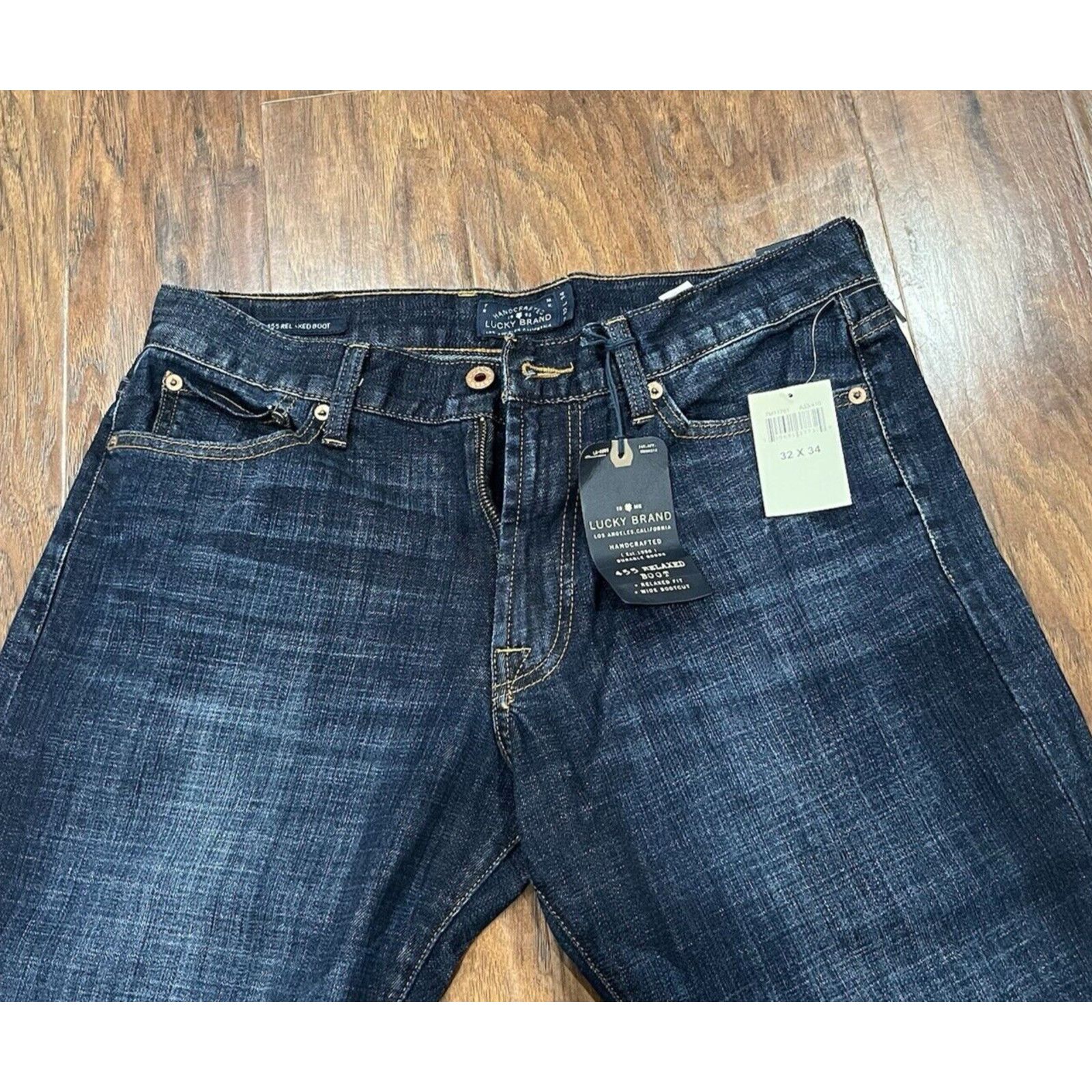 Lucky Brand Men Lucky Brand 455 Relaxed Boot Cut Size 32/34 Dark Wash Size US 32 / EU 48 - 6 Thumbnail