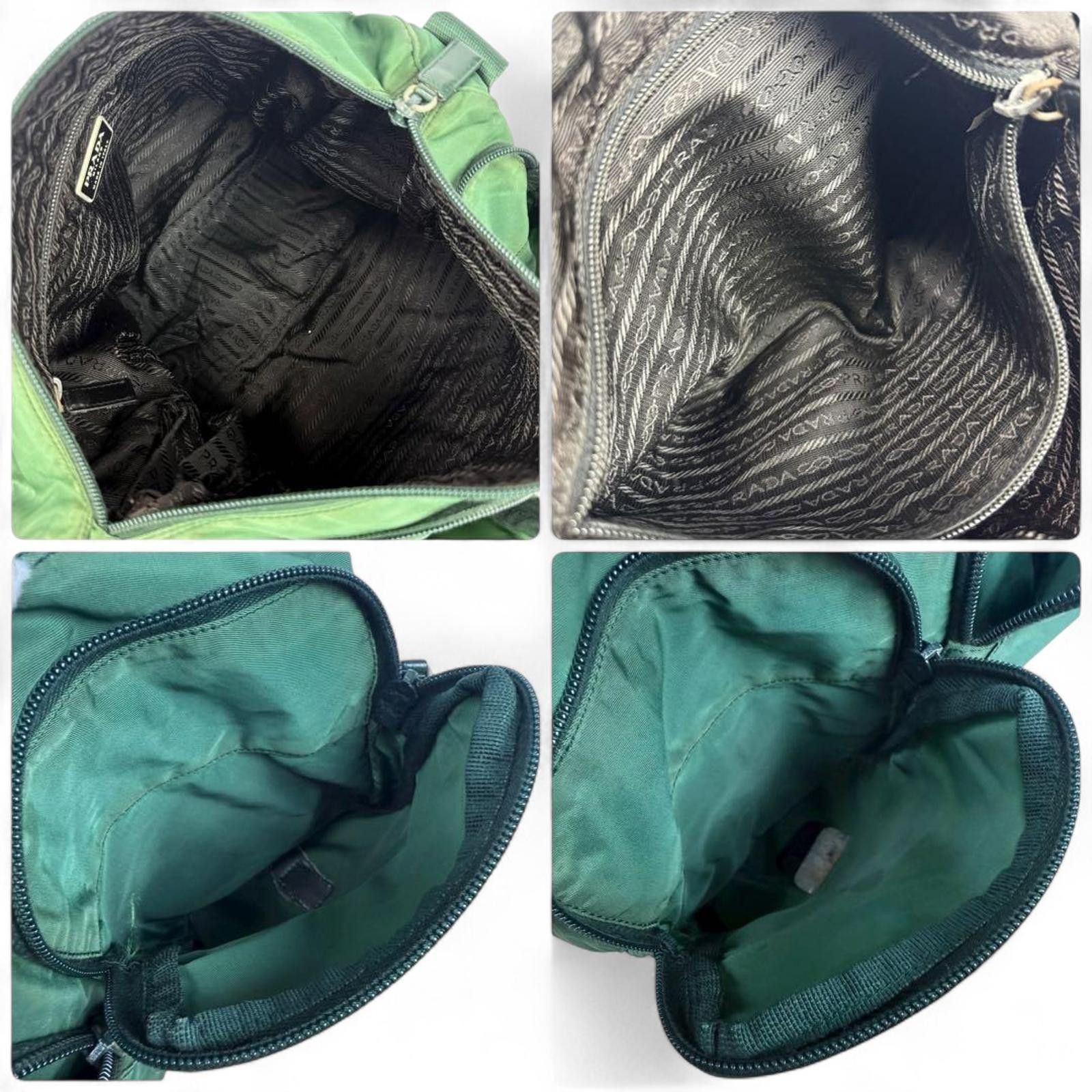 Prada Prada - Green Nylon Shoulder Bag Buckle Detail Size ONE SIZE - 7 Thumbnail