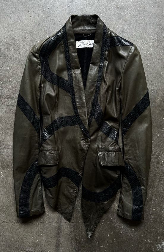 Share Spirit Homme Share Spirit snakeskin-pattern lambskin leather jacket Size US M / EU 48-50 / 2 - 2 Thumbnail