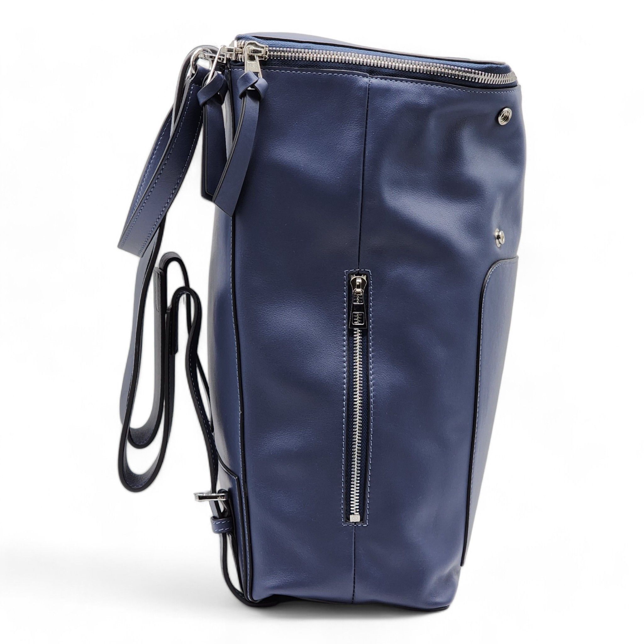 Loewe Goya Leather Backpack Blue Size ONE SIZE - 5 Thumbnail