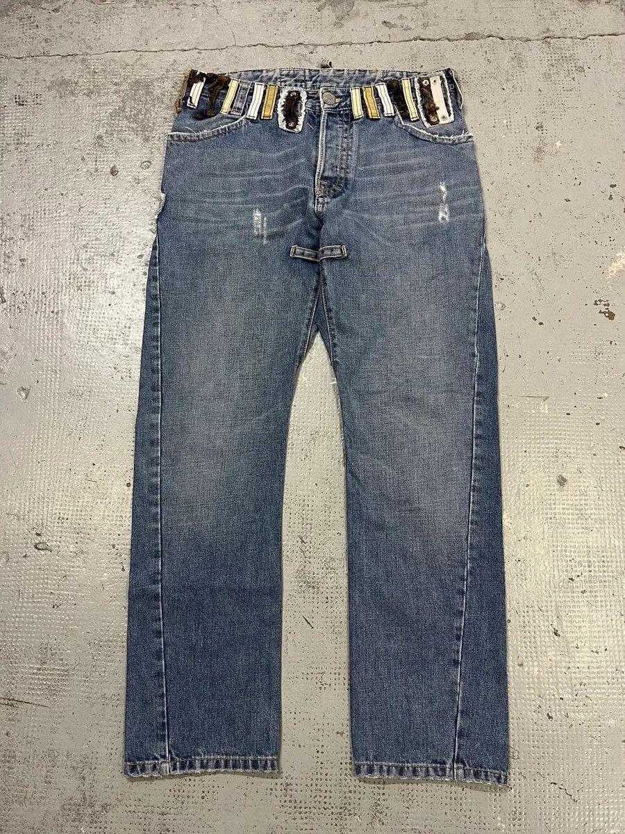 Dsquared2 SS2005 Dsquared2 DCDC Multi Belt Loop Blue Jeans Size US 32 / EU 48 - 1 Thumbnail