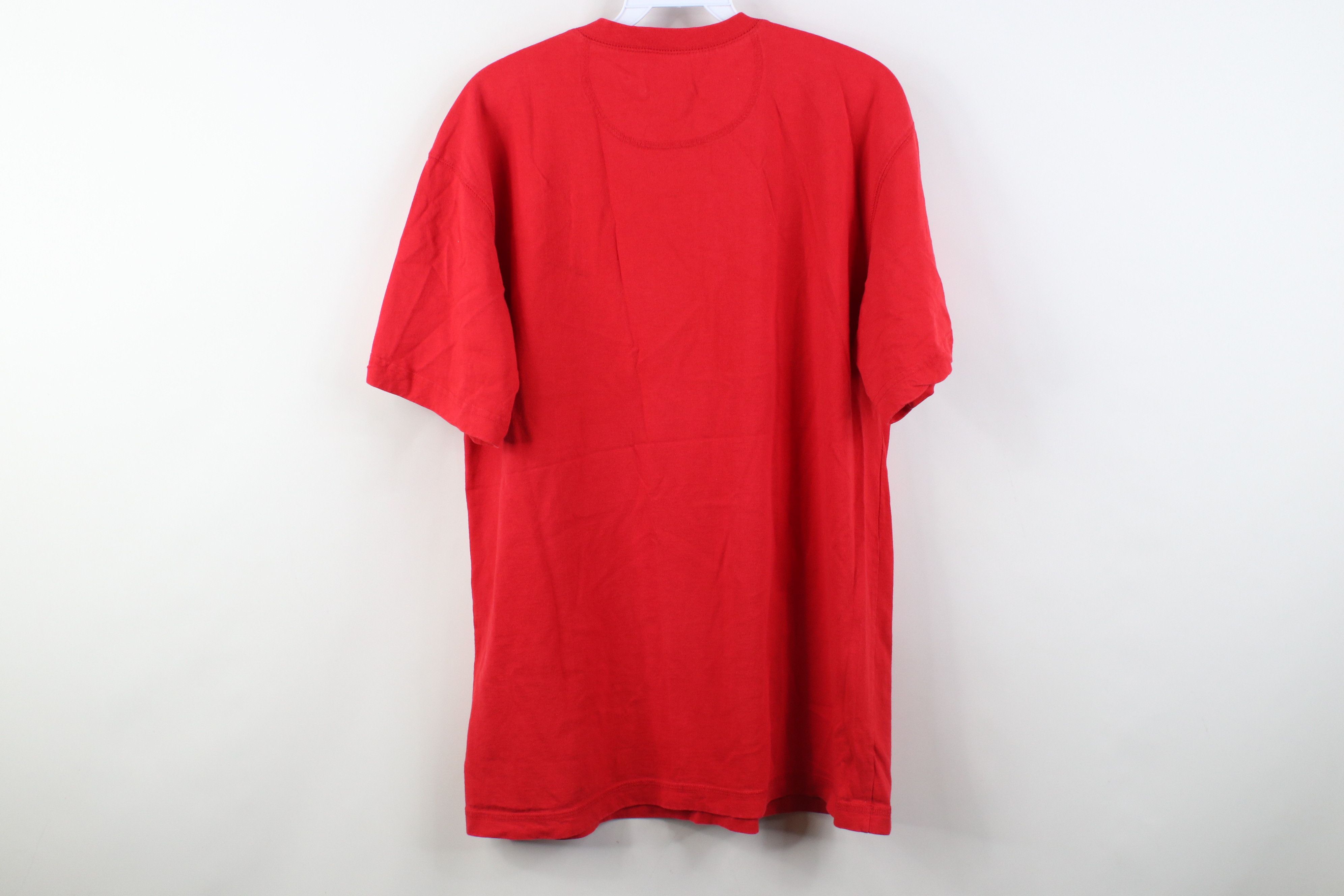 Vintage Vintage 90s Streetwear Blank Cotton Henley T-Shirt Red Size US M / EU 48-50 / 2 - 10 Thumbnail
