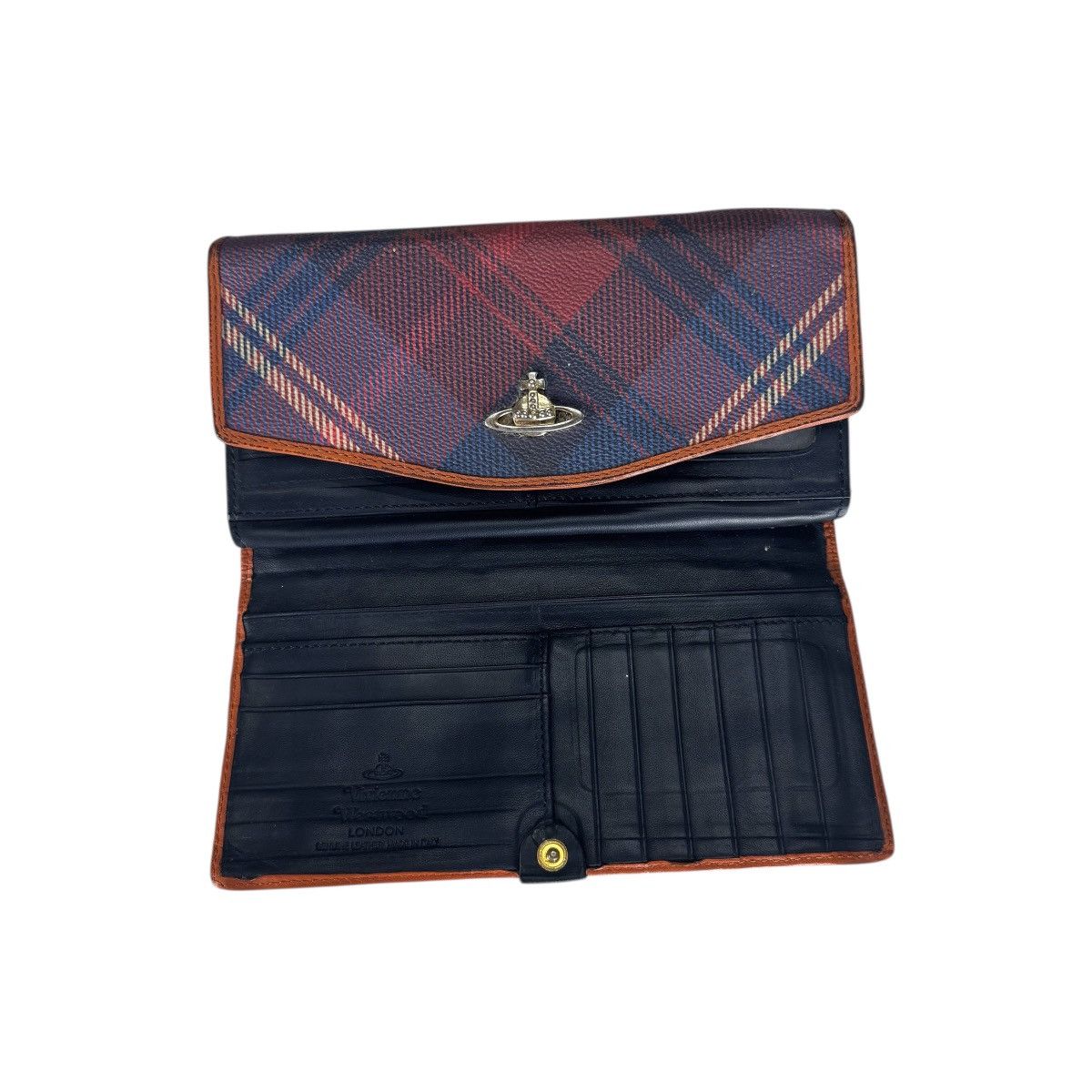 Vivienne Westwood 🌟VIVIENNE WESTWOOD TARTAN LEATHER LONG WALLET Size ONE SIZE - 2 Thumbnail