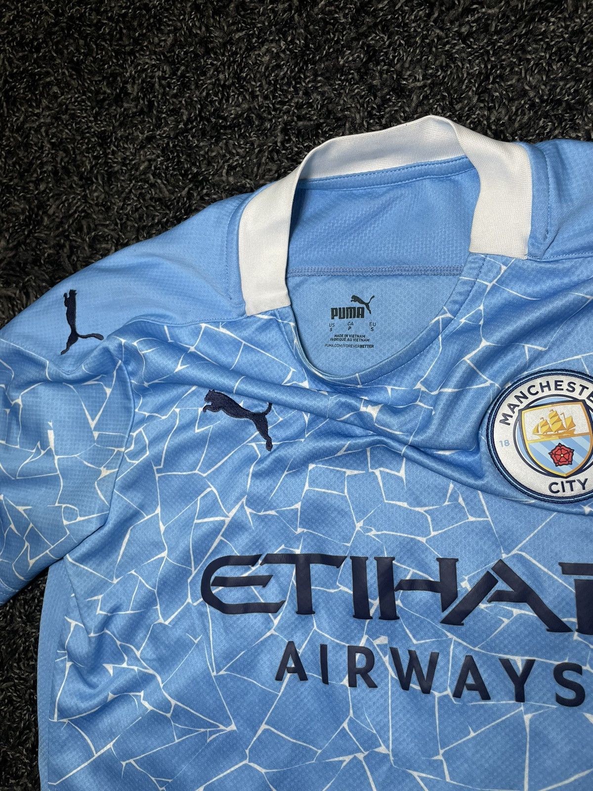 Puma PUMA MANCHESTER CITY 2020-2021 HOME SOCCER JERSEY Y2K Size US S / EU 44-46 / 1 - 3 Thumbnail