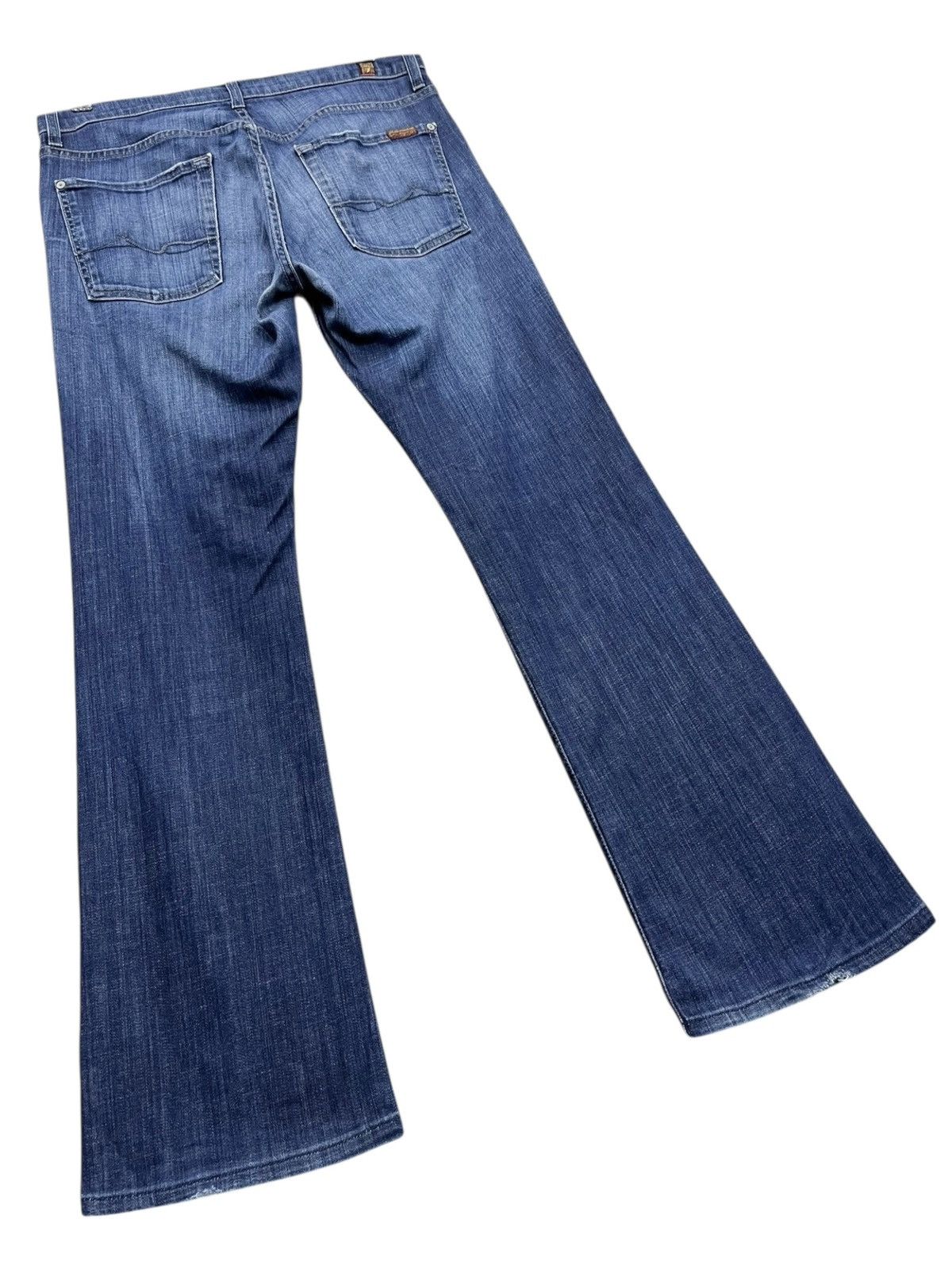 7 For All Mankind FYE🔥Vintage FLARE BRETT 7 FOR ALL MANKIND Stretch Denim USA Size US 32 / EU 48 - 4 Thumbnail