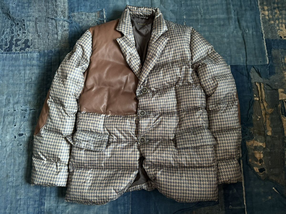 Kapital kapital leather elbow patch Houndstooth printed jacket Size US L / EU 52-54 / 3 - 1 Thumbnail