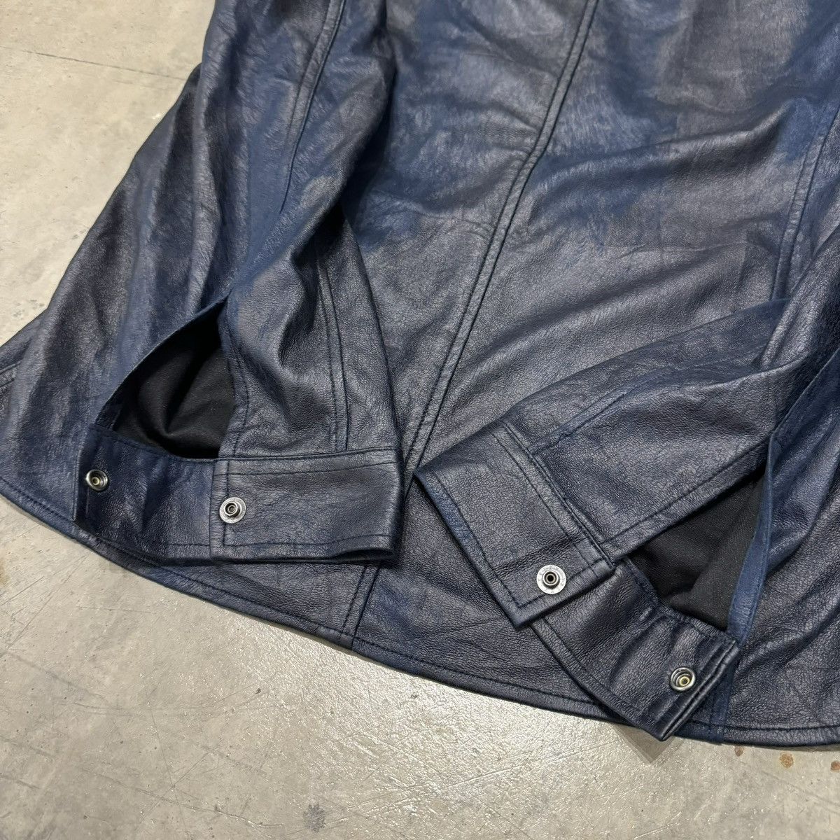Tornado Mart Tornado Mart Blue Leather Jacket Size US S / EU 44-46 / 1 - 8 Thumbnail