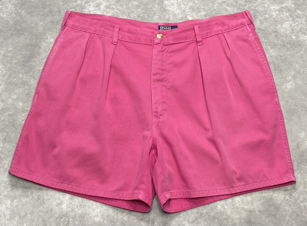 Polo Ralph Lauren 80’s Vintage Polo Ralph Lauren Pink Chino Shorts Size US 36 / EU 52 - 1 Thumbnail