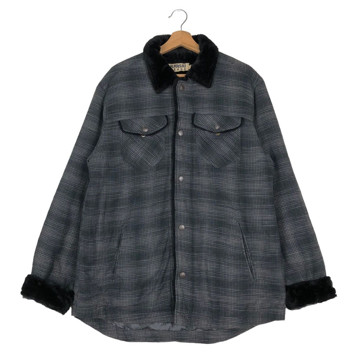 Japanese Brand × Vintage 🔥VINTAGE FLANNEL WORK SHIRT JACKET KANSAI JEANS JAPAN Size US L / EU 52-54 / 3 - 1 Thumbnail