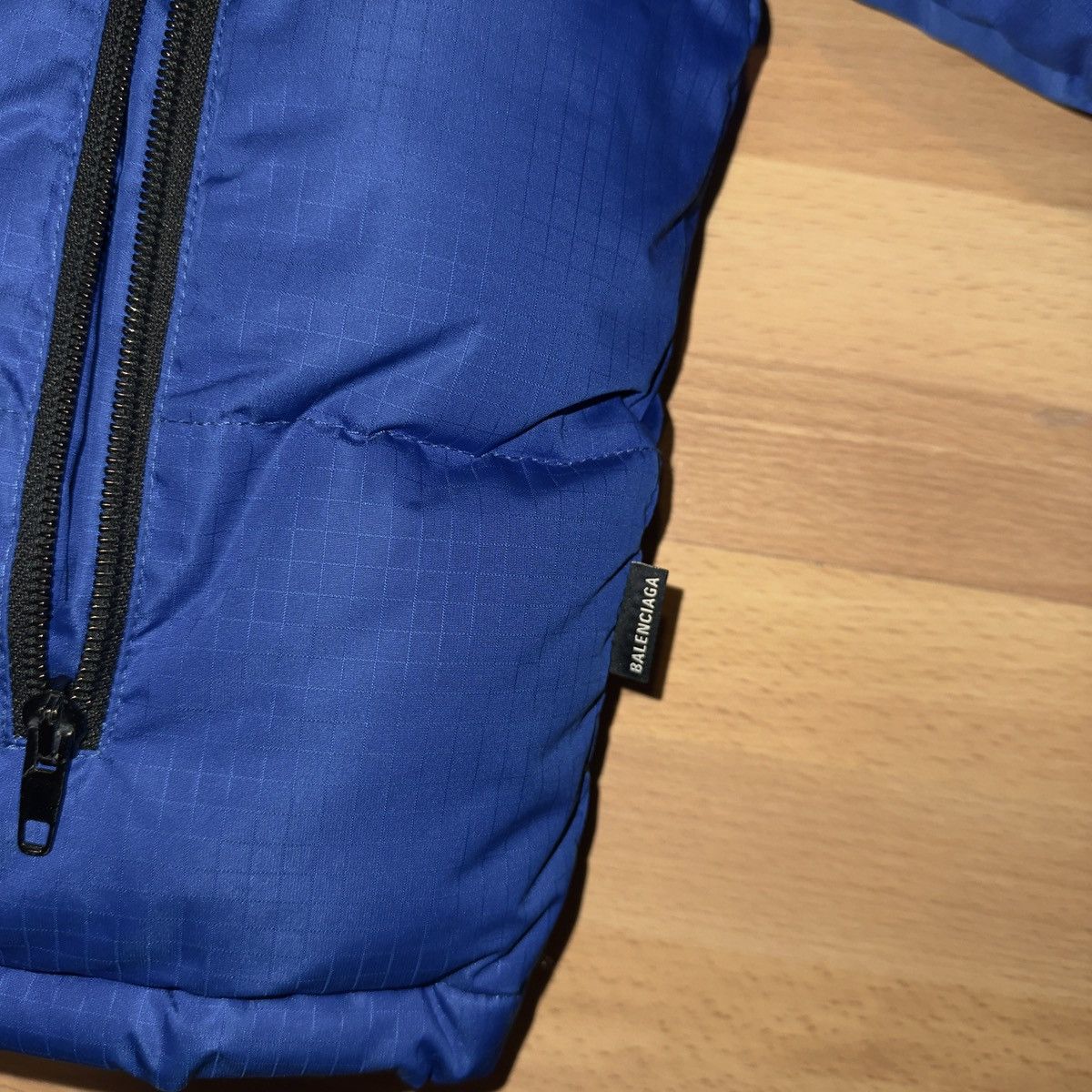 Balenciaga Balenciaga Blue Puffer Jacket with Hood Size US M / EU 48-50 / 2 - 2 Thumbnail