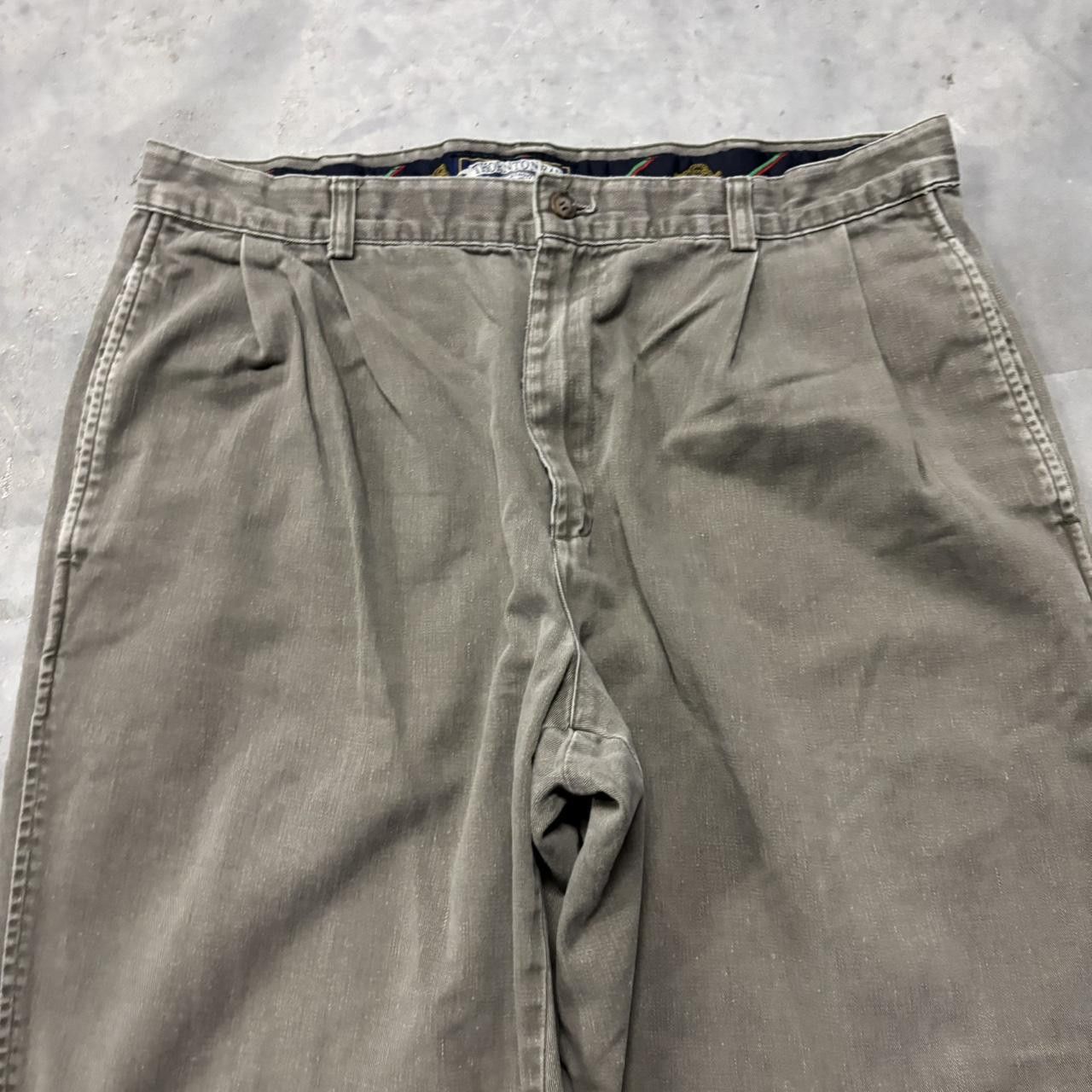 Japanese Brand × Vintage Crazy Vintage Y2K/2000s Faded Khaki Brown Essential Casual Pants! Size US 33 - 5 Thumbnail