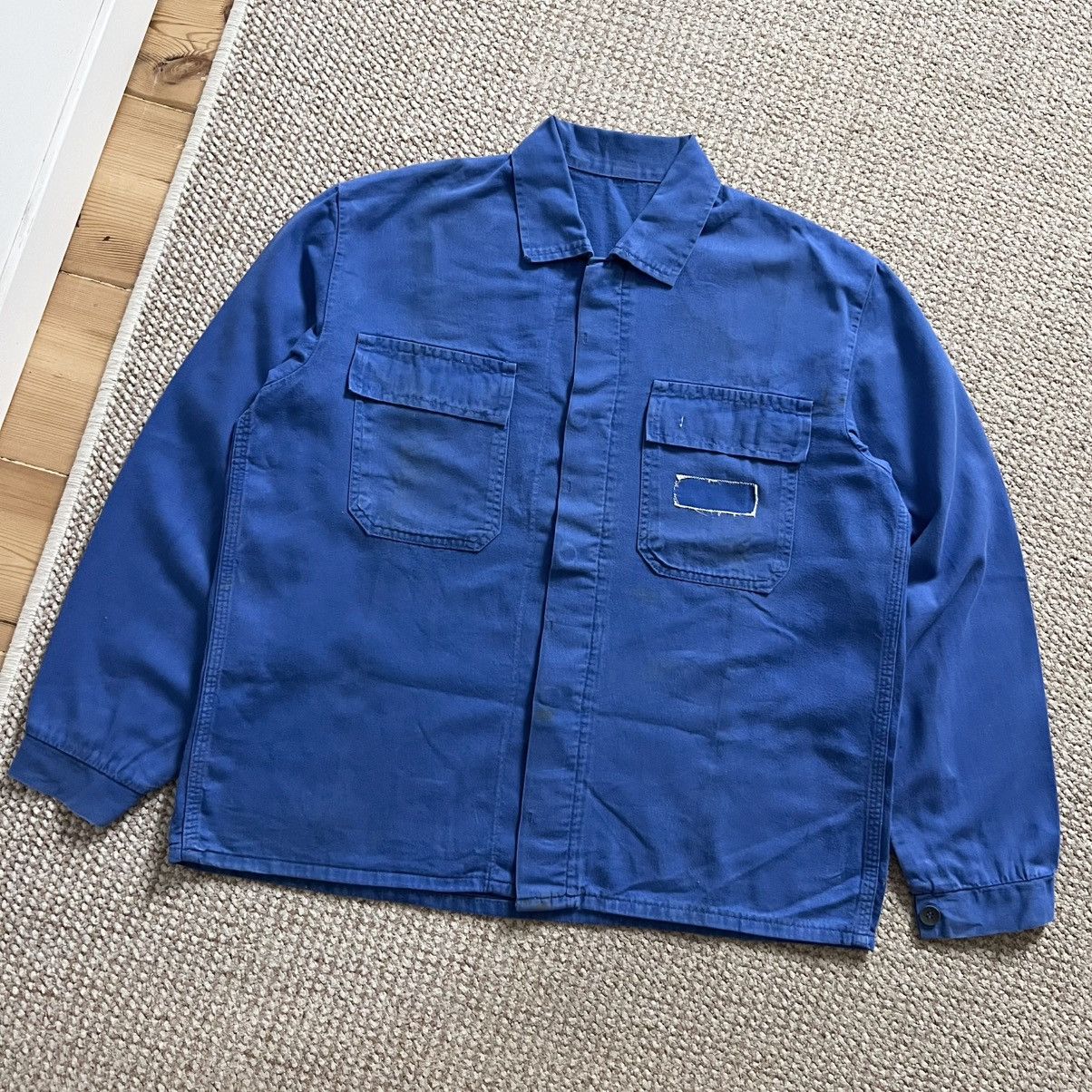 Le Laboureur French vintage two pockets faded work jacket Size US L / EU 52-54 / 3 - 1 Thumbnail