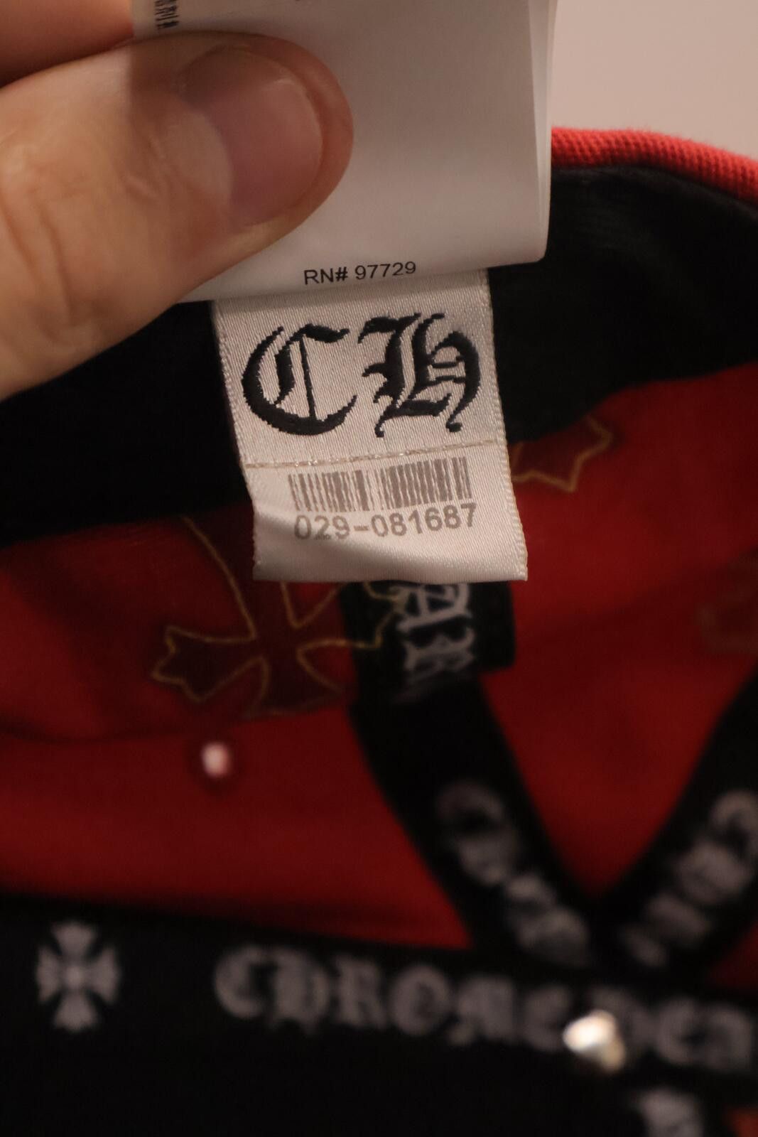 Chrome Hearts Red Yellow Cross Patch Baseball Hat Size ONE SIZE - 7 Thumbnail