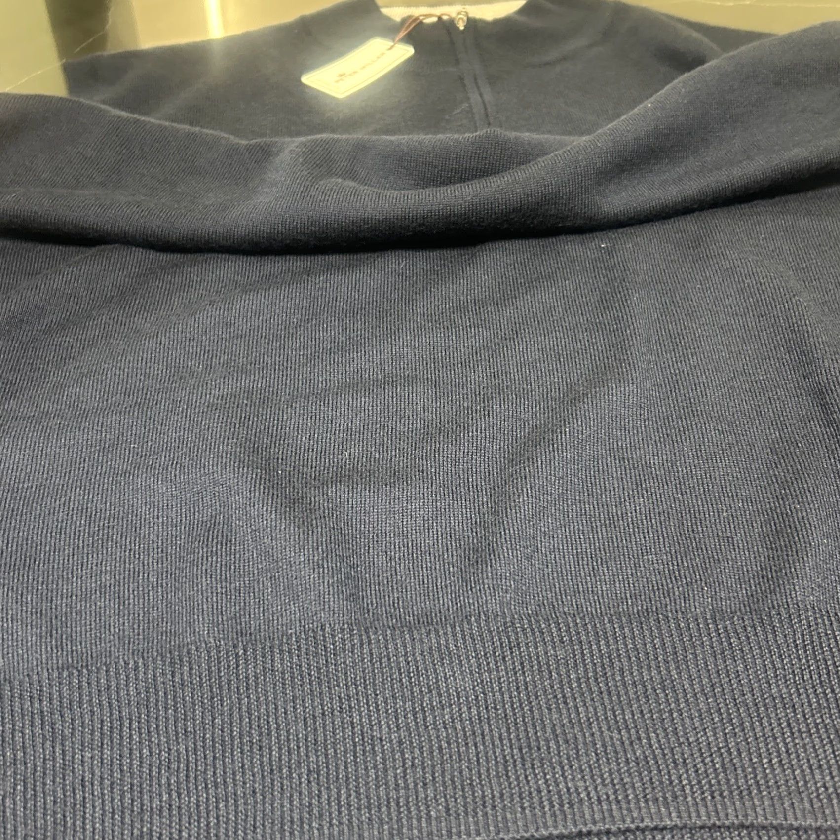 Peter Millar Peter Millar Golf Sweater Men 2XL Navy Blue 1/4 Zip Mock Neck Pullover NWT Short Sleeve Solid Mens Size US XXL / EU 58 / 5 - 5 Thumbnail