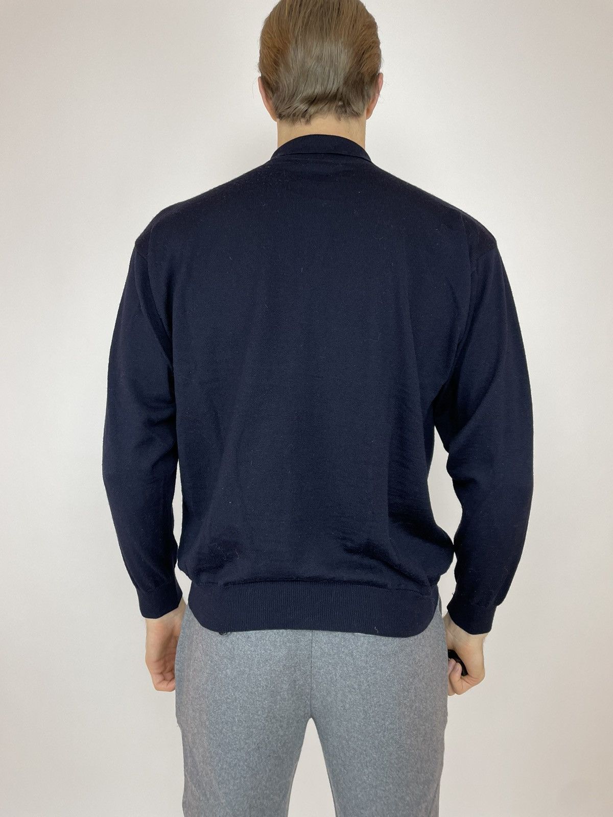 Japanese Brand × Vintage Royal Spencer Wool sweater knit Polo long sleeve size L-XL Size US XL / EU 56 / 4 - 7 Thumbnail