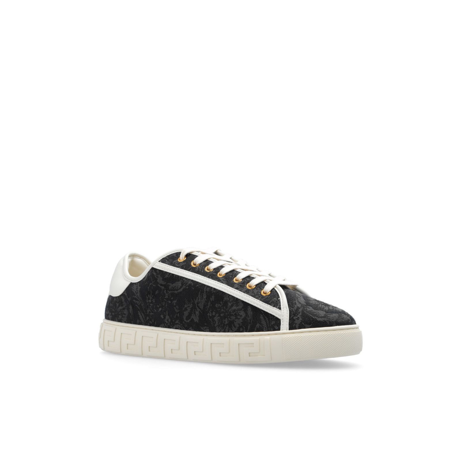 Versace VERSACE 'Barocco Greca' Black Sneakers New And Authentic (Me Size US 6 / EU 39 - 2 Thumbnail