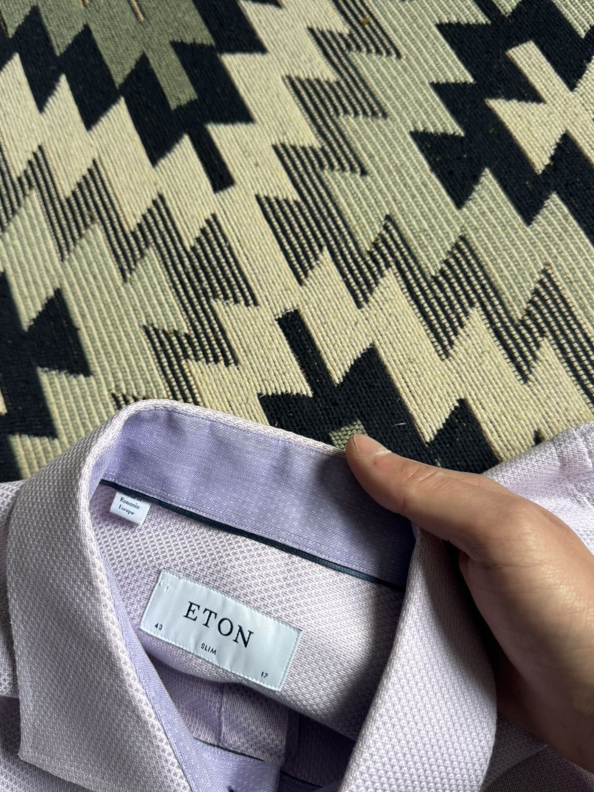 Eton Eton Pink Slim Button Up Shirt Size US L / EU 52-54 / 3 - 9 Thumbnail