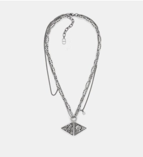 Dior o1w1db11124 Size: OS / Finish Brass Necklace in Silver Size ONE SIZE - 2 Thumbnail