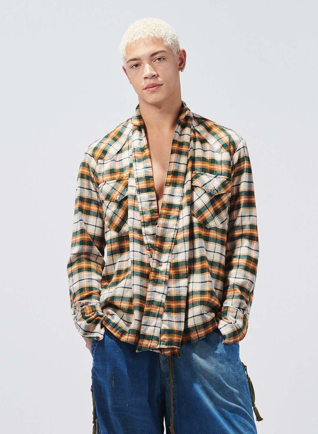 Greg Lauren $900 Greg Lauren SAMPLE Plaid Western GL1 | Grailed
