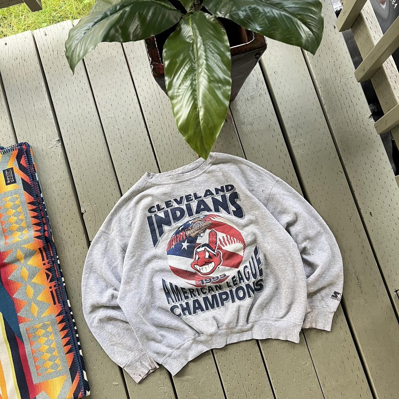 MLB × Starter × Vintage Vintage Starter Cleveland Indians Sweatshirt XLarge Size US XL / EU 56 / 4 - 3 Thumbnail