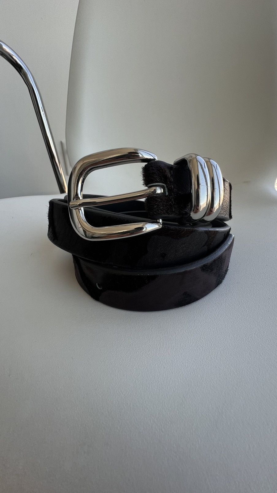 Pony Hair Leather Belt