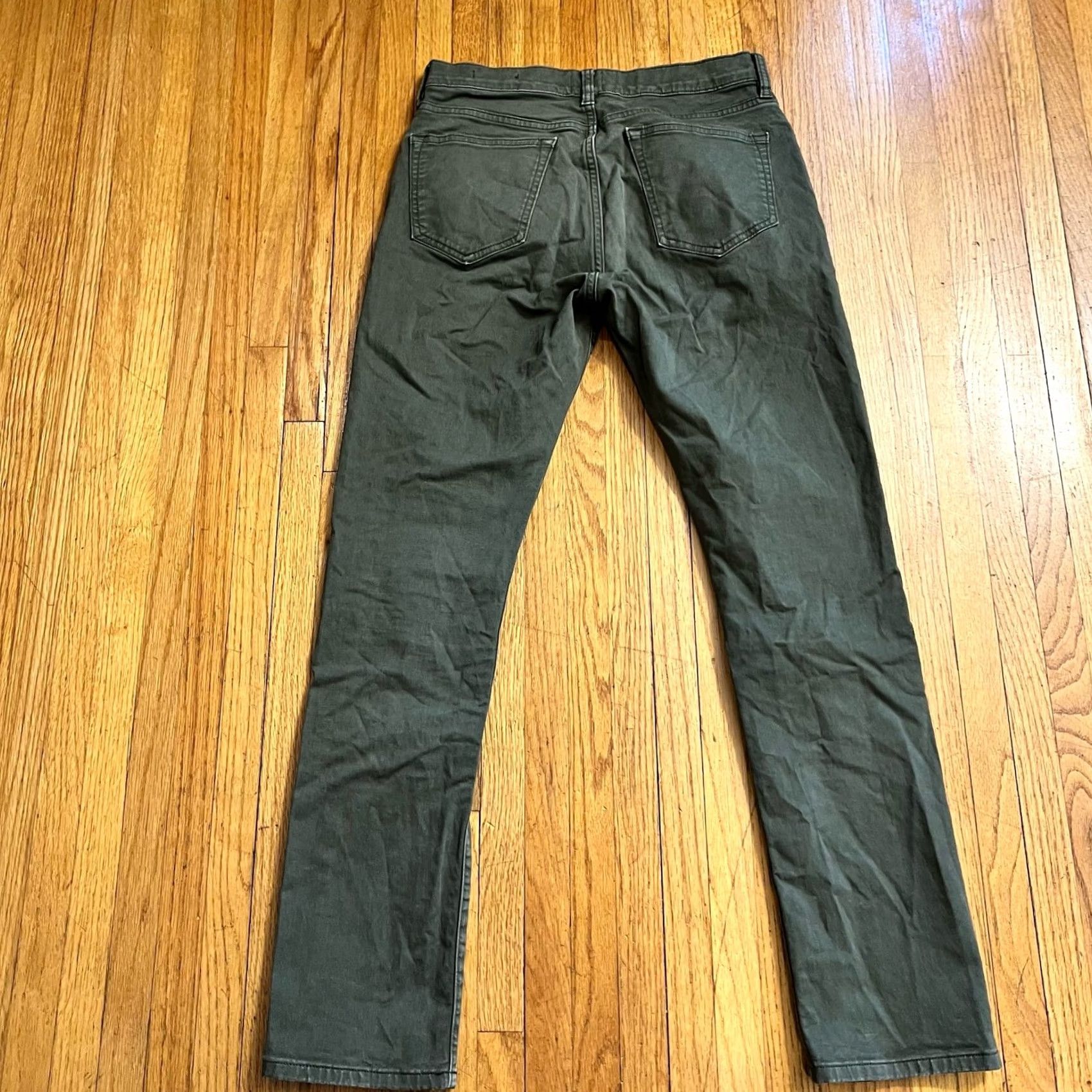 Vintage Flint & Tinder Mens Pants Green Slim Fit Chino Casual Preppy Pockets Logo 28 x30 Size US 28 / EU 44 - 4 Thumbnail