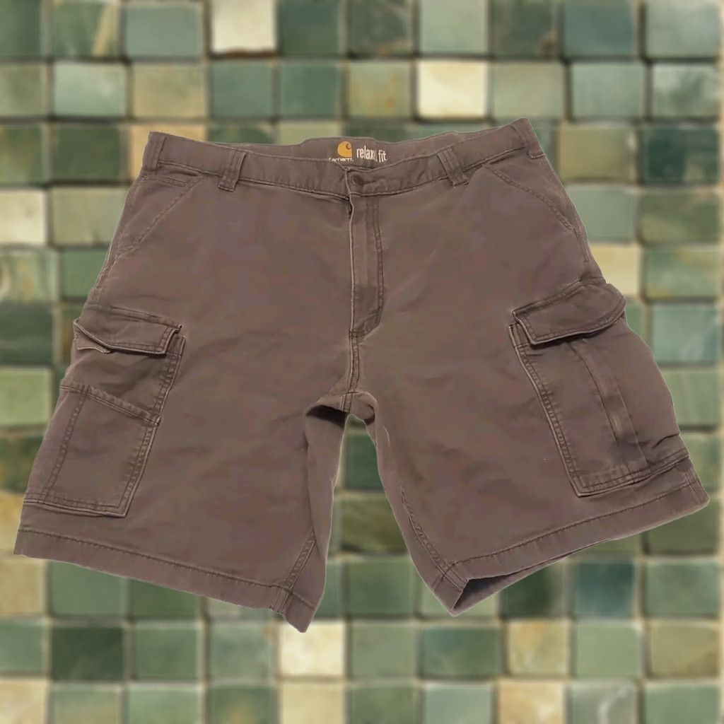 Carhartt Carhartt Mens Gray Canvas Cargo Shorts Relaxed Fit Work Utility Pockets Sz 40 Size US 40 / EU 56 - 1 Thumbnail