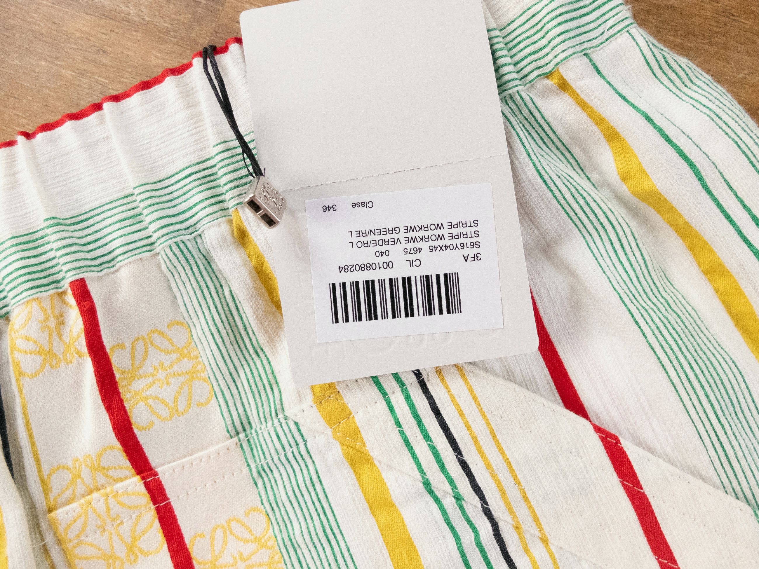 Loewe LOEWE x PAULA'S IBIZA stripe workwear cotton linen shorts Size 30" / US 8 / IT 44 - 8 Thumbnail