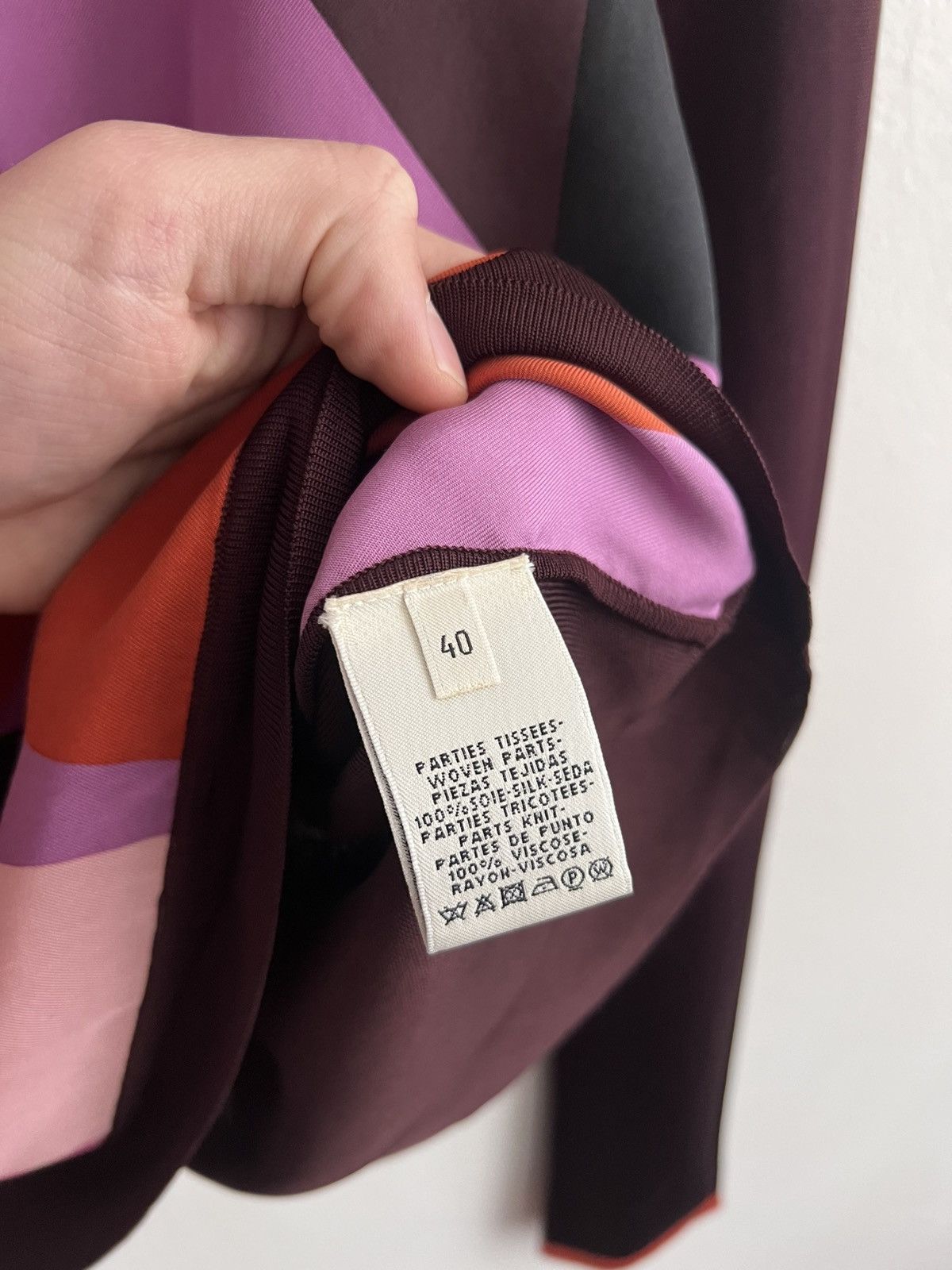 Hermes Hermes by Galliano geometrical pattern silk sweatshirt Size M / US 6-8 / IT 42-44 - 4 Thumbnail
