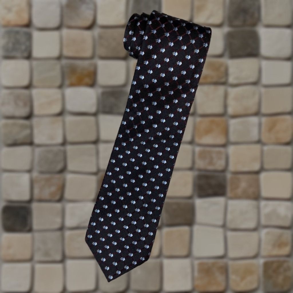 Ermenegildo Zegna VINTAGE Ermenegildo Zegna Mens Luxury Silk Tie Geometric Made in Italy Size ONE SIZE - 1 Thumbnail