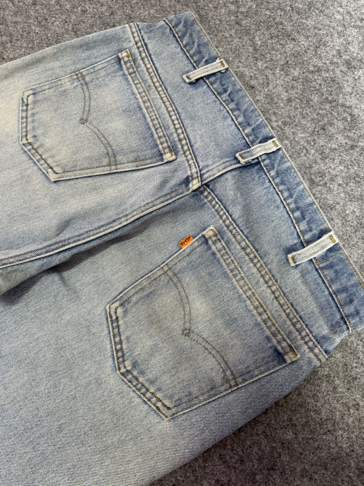 Levi's 80s Vintage Levis 575 Orange Tab Muddy Light Wash Jeans Size US 35 - 13 Thumbnail