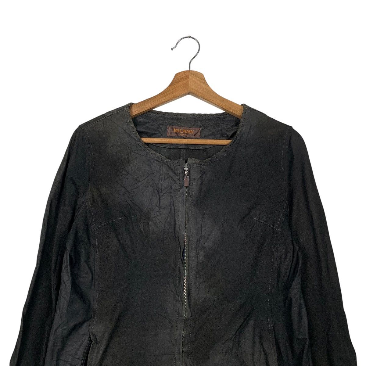 Japanese Brand Balmain Paris Leather Jacket Size M / US 6-8 / IT 42-44 - 2 Thumbnail