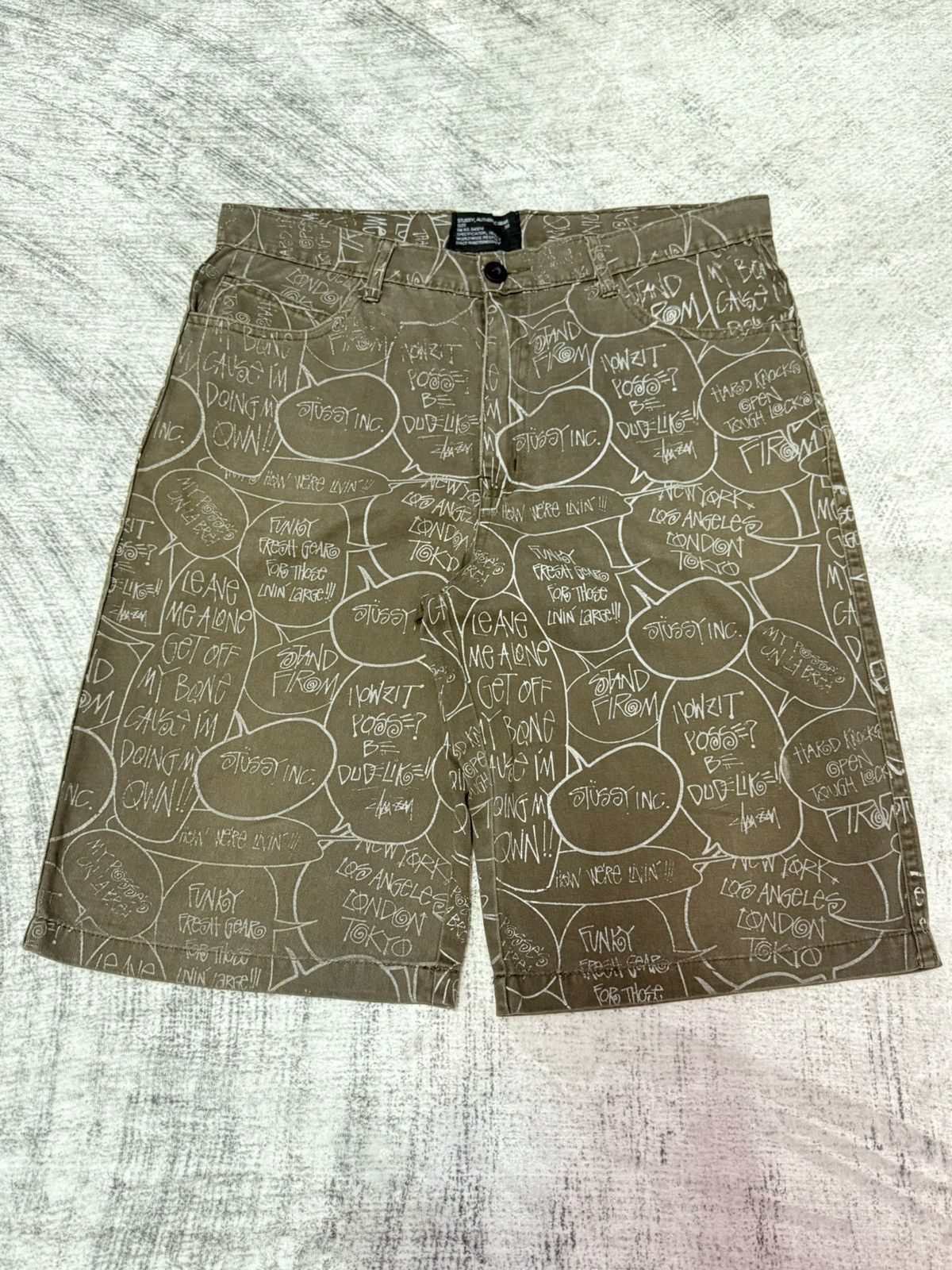 Stussy Extremely Rare Vintage 90s Stussy Speech Bubbles Loose Short Size US 32 / EU 48 - 1 Thumbnail