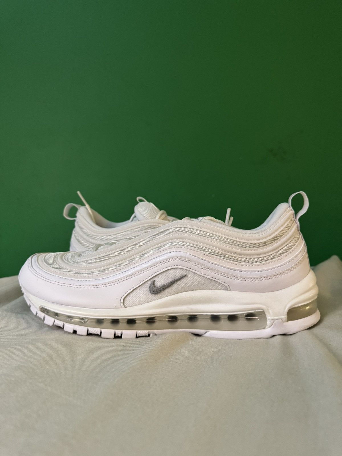 Nike Nike air max 97 triple white wolf grey 2017 Size US 10.5 / EU 43-44 - 1 Thumbnail
