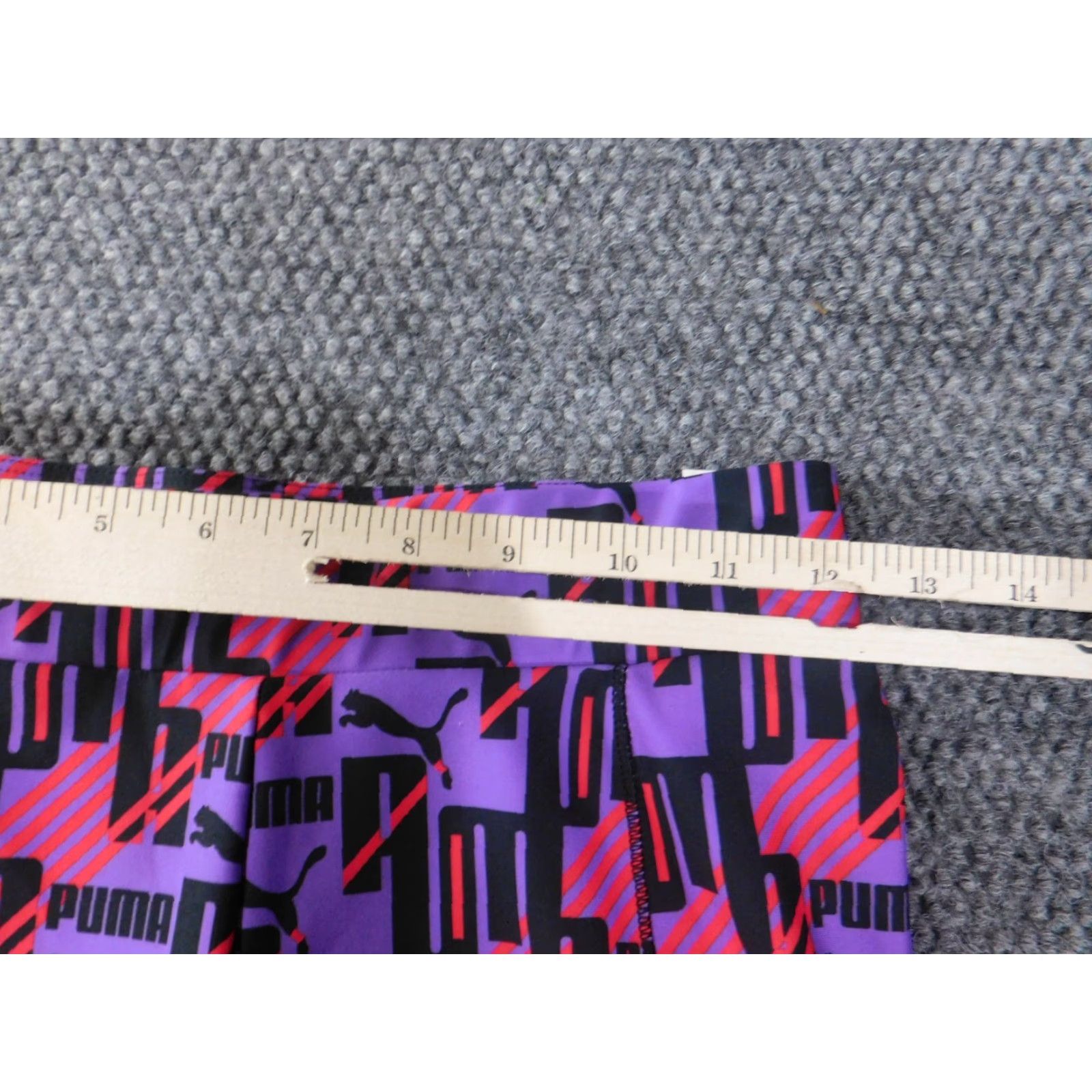 Puma PUMA Leggings Women Small Purple XTG Stretch Performance Active Running & Jogging Athletic Compression Knit Straight Inseam 27 in Stars Size 42" / US 20 - 4 Thumbnail