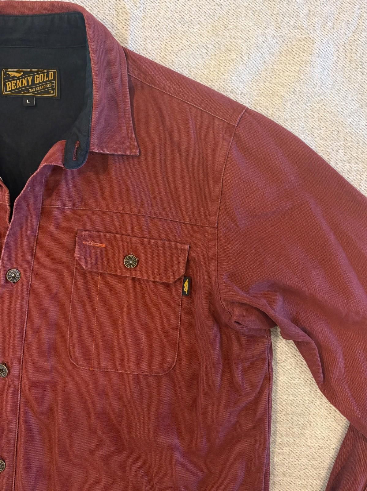 Benny Gold Benny Gold San Francisco Canvas Shirt Jacket Rust Size L Size US L / EU 52-54 / 3 - 5 Thumbnail