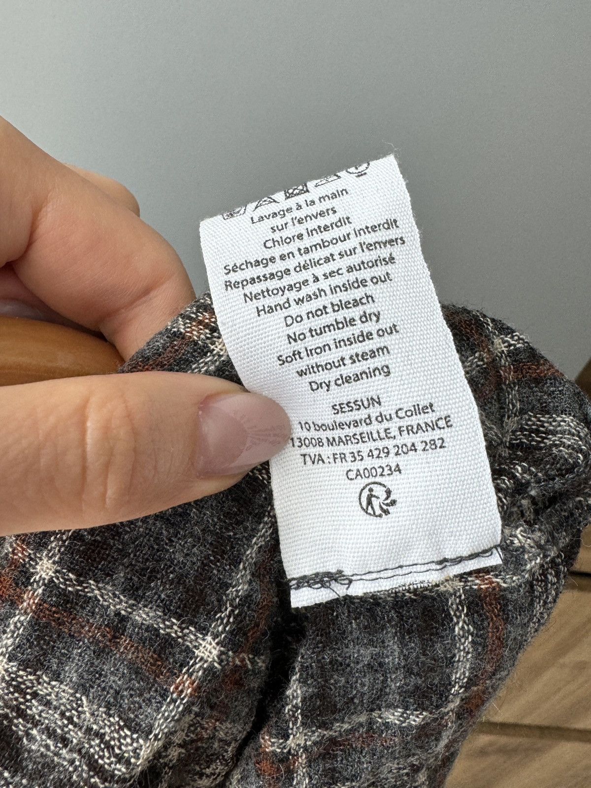 Sezane Sessùn Checkered Woll Blend Button Up Size S / US 4 / IT 40 - 9 Thumbnail