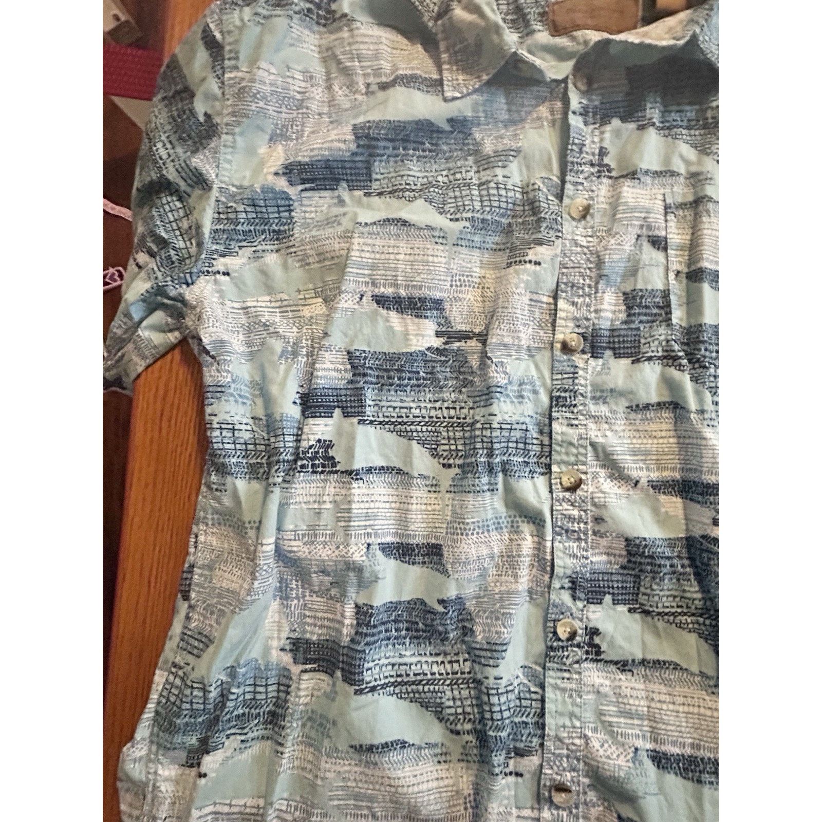 Clearwater Outfitters Clearwater Outfitters Shirt Mens XL SS Blue Marlin Cotton Size US XL / EU 56 / 4 - 5 Thumbnail