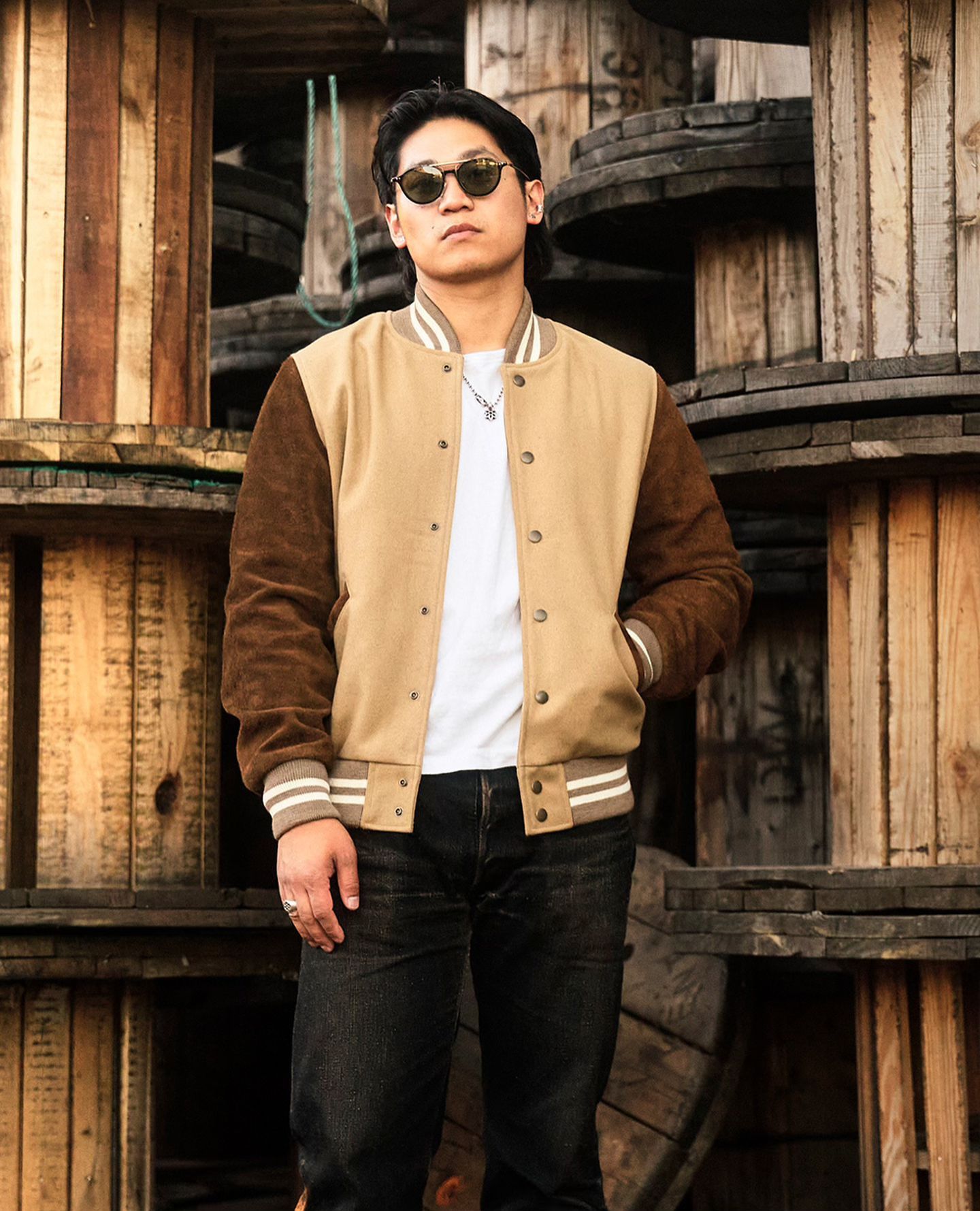 Dehen 1920 💚 Dehen 1920 x Blue Owl Varsity Jacket in Camel NEW Size US M / EU 48-50 / 2 - 5 Thumbnail