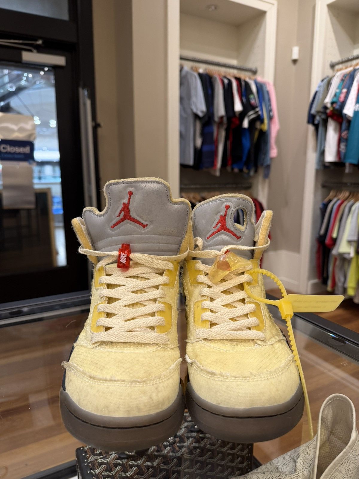 Jordan Brand × Off-White Off-White x Jordan 5 Retro ‘Off-White Sail’ Size US 8.5 / EU 41-42 - 5 Thumbnail