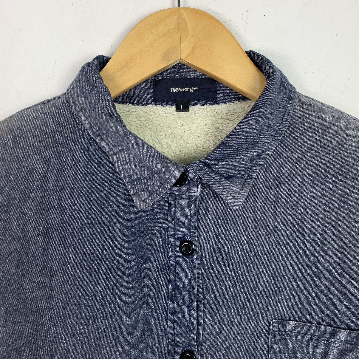 Japanese Brand × Vintage Vintage Neverge Button Up Jeans Shirt Size US L / EU 52-54 / 3 - 2 Thumbnail
