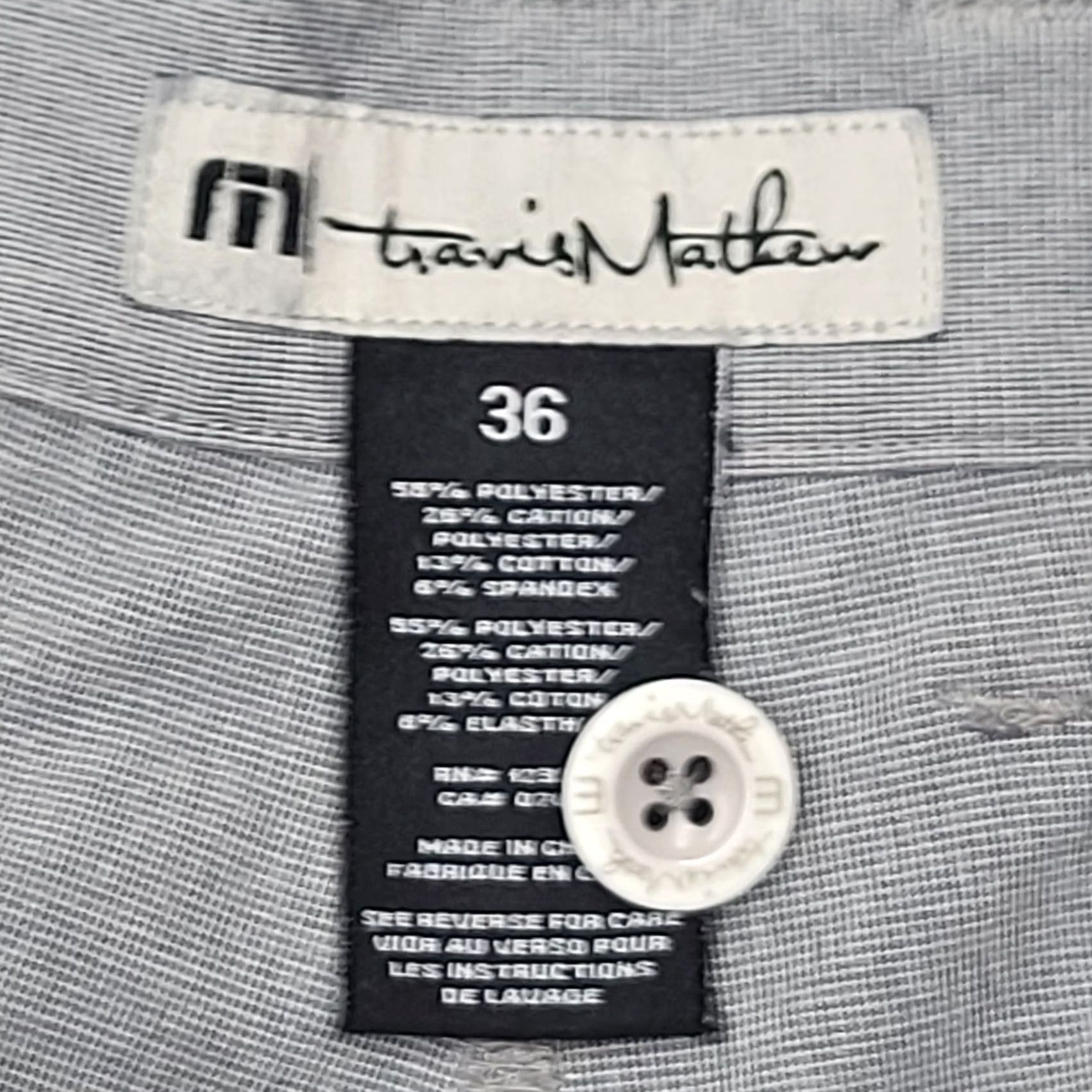 TravisMathew TravisMathew Beck Men's 36 Gray Golf Shorts Performance Stretch Lightweight 10in Size US 36 / EU 52 - 3 Thumbnail