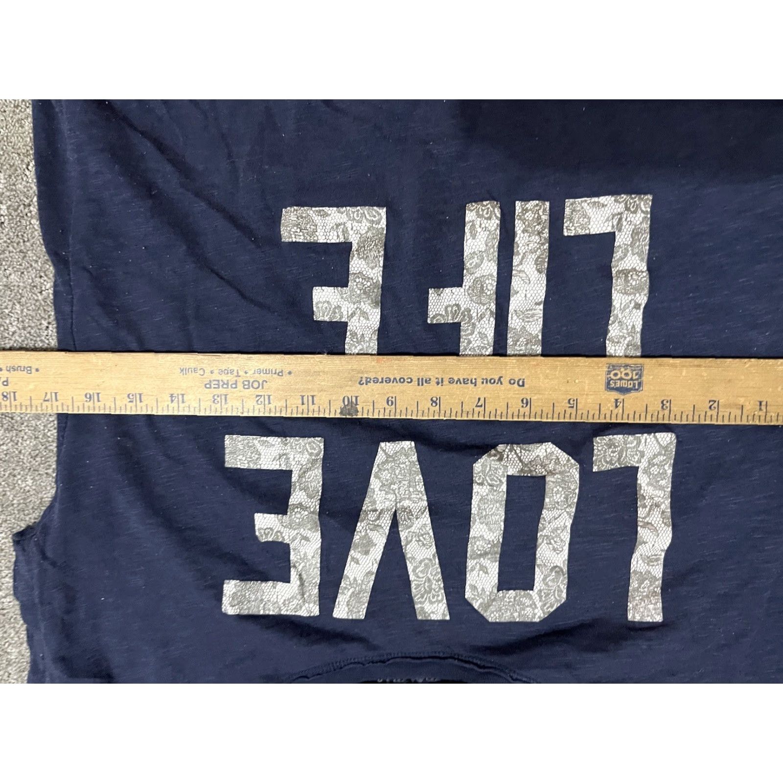 Aeropostale VINTAGE Aeropostale T-Shirt Navy Blue Short Sleeve Love Life XS Women Tee Graphic Cap Sleeve 90s Womens Size XS / US 0-2 / IT 36-38 - 4 Thumbnail
