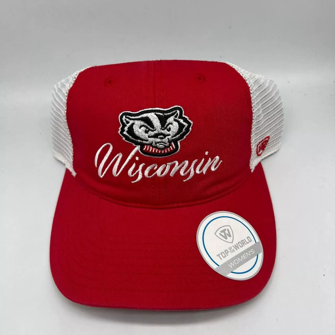 Top Of The World Wisconsin Badgers NCAA Trucker Hat Snapback Cap Red ...