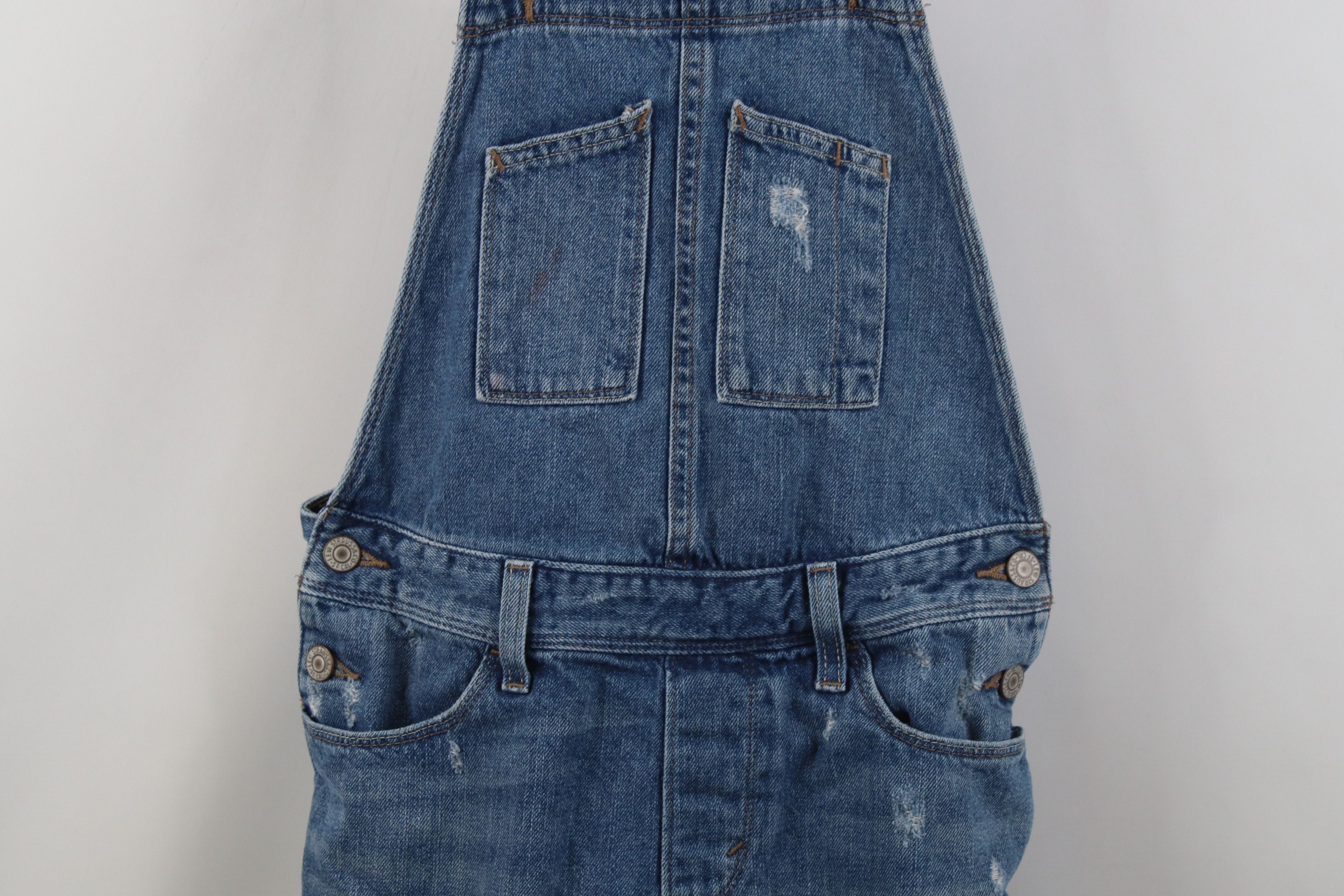 Levi's Vintage Y2K Levis Babydoll Denim Shortalls Overalls Size 27" / US 4 / IT 40 - 5 Thumbnail