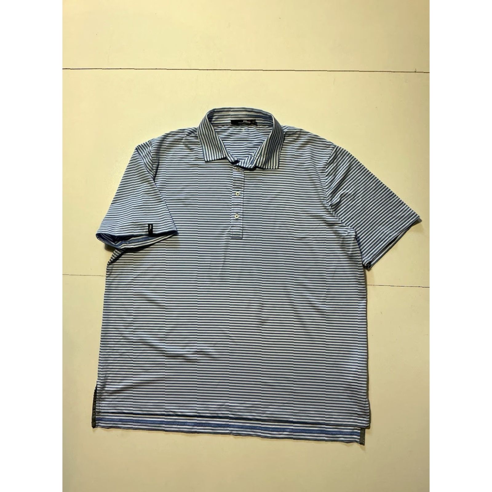 RLX Ralph Lauren VINTAGE RLX Ralph Lauren Polo Shirt RLX Ralph Lauren Performance Striped Wicking Golf S/S 2XL Mens Boats? Size US XXL / EU 58 / 5 - 2 Thumbnail