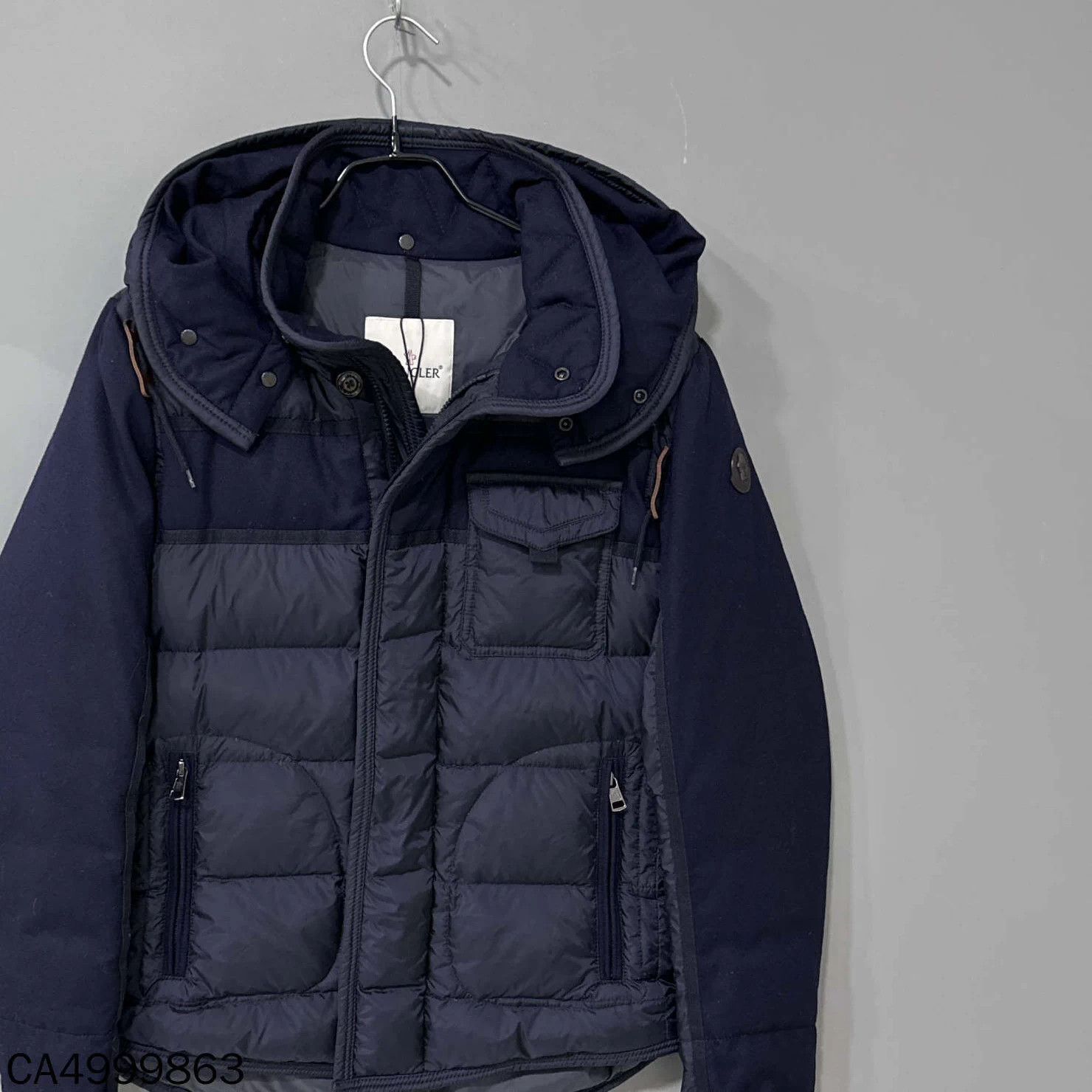 Moncler Moncler Wool Blend Panel Hooded Puffer Coat 98 New Size 1 Size S / US 4 / IT 40 - 2 Thumbnail