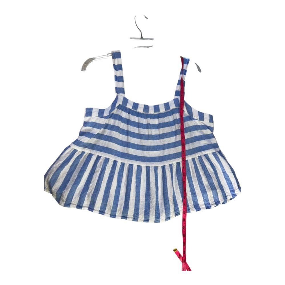 Designer LOFT l Striped Linen Babydoll Blouse Size Medium Size M / US 6-8 / IT 42-44 - 4 Thumbnail