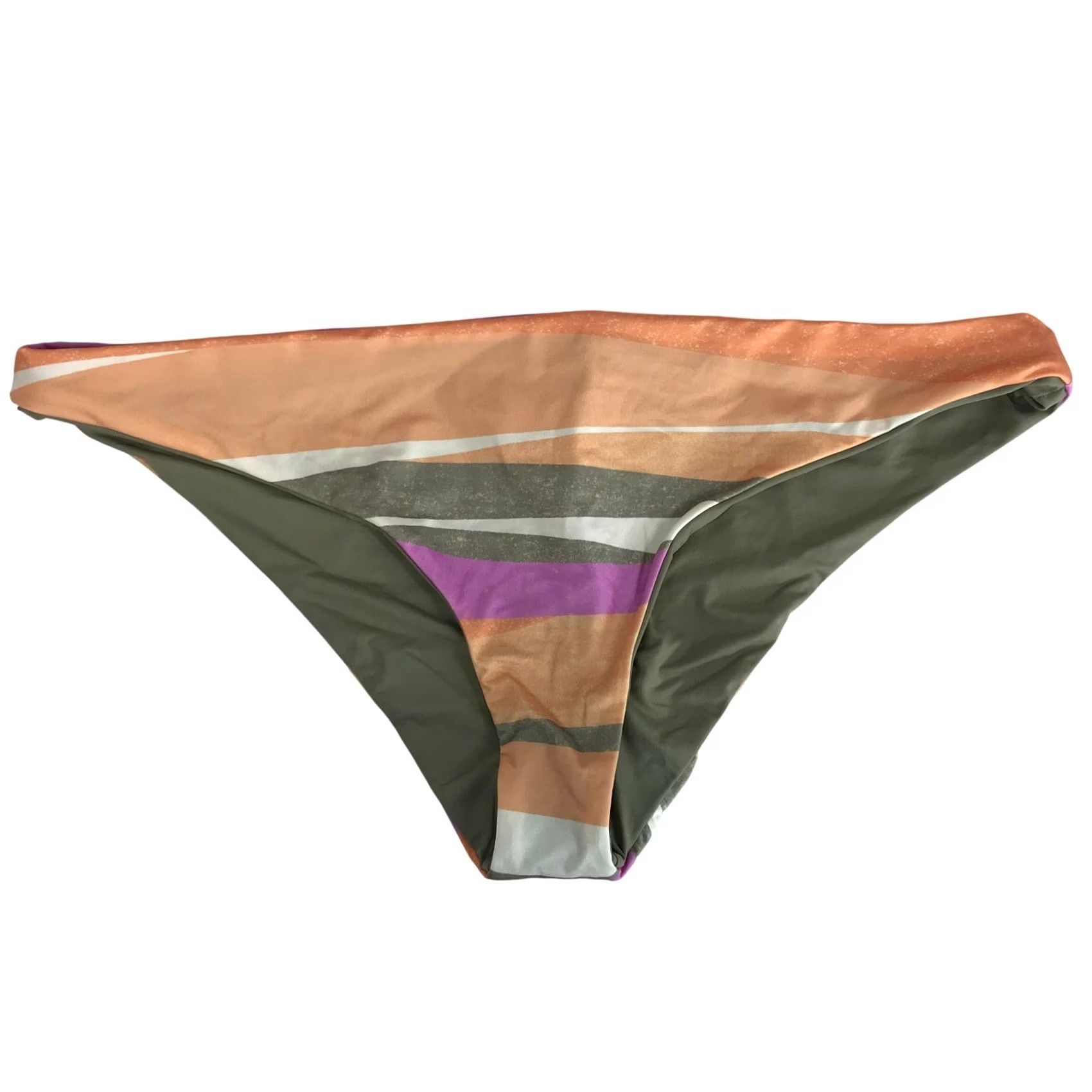 Prana prAna Womens L Striped Bikini Bottoms GEMMA REVERSIBLE Size NEW Size 36" / US 14 / IT 50 - 2 Thumbnail